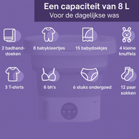 Opvouwbare mini-wasmachine miniatuur