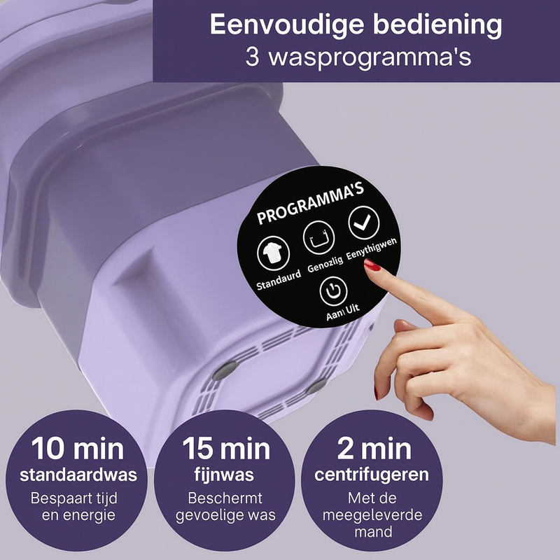 Opvouwbare mini-wasmachine