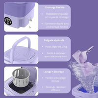 Hopfällbar mini-tvättmaskin miniatyr